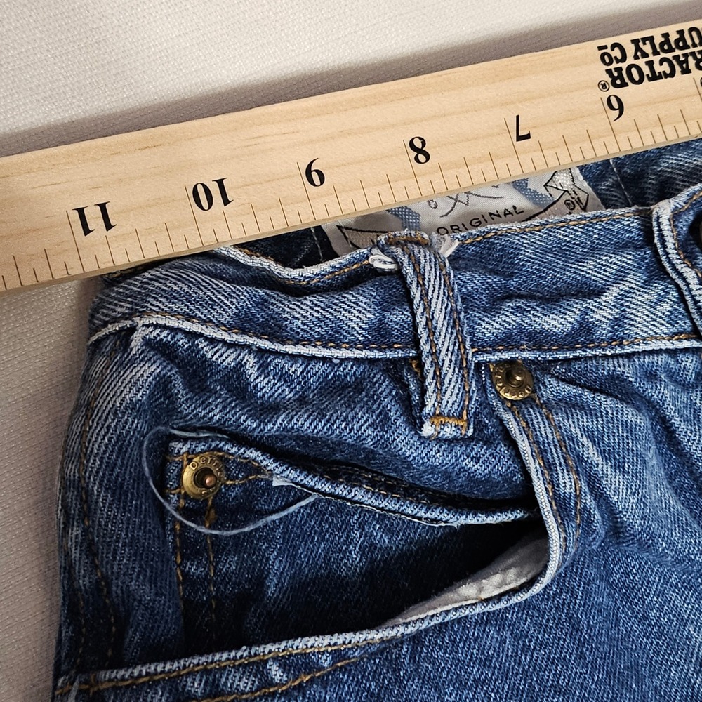 Derrieres Denim Blue Jeans young women‎ Size 8 22x27 High Rise Straight Leg - Picture 9 of 14